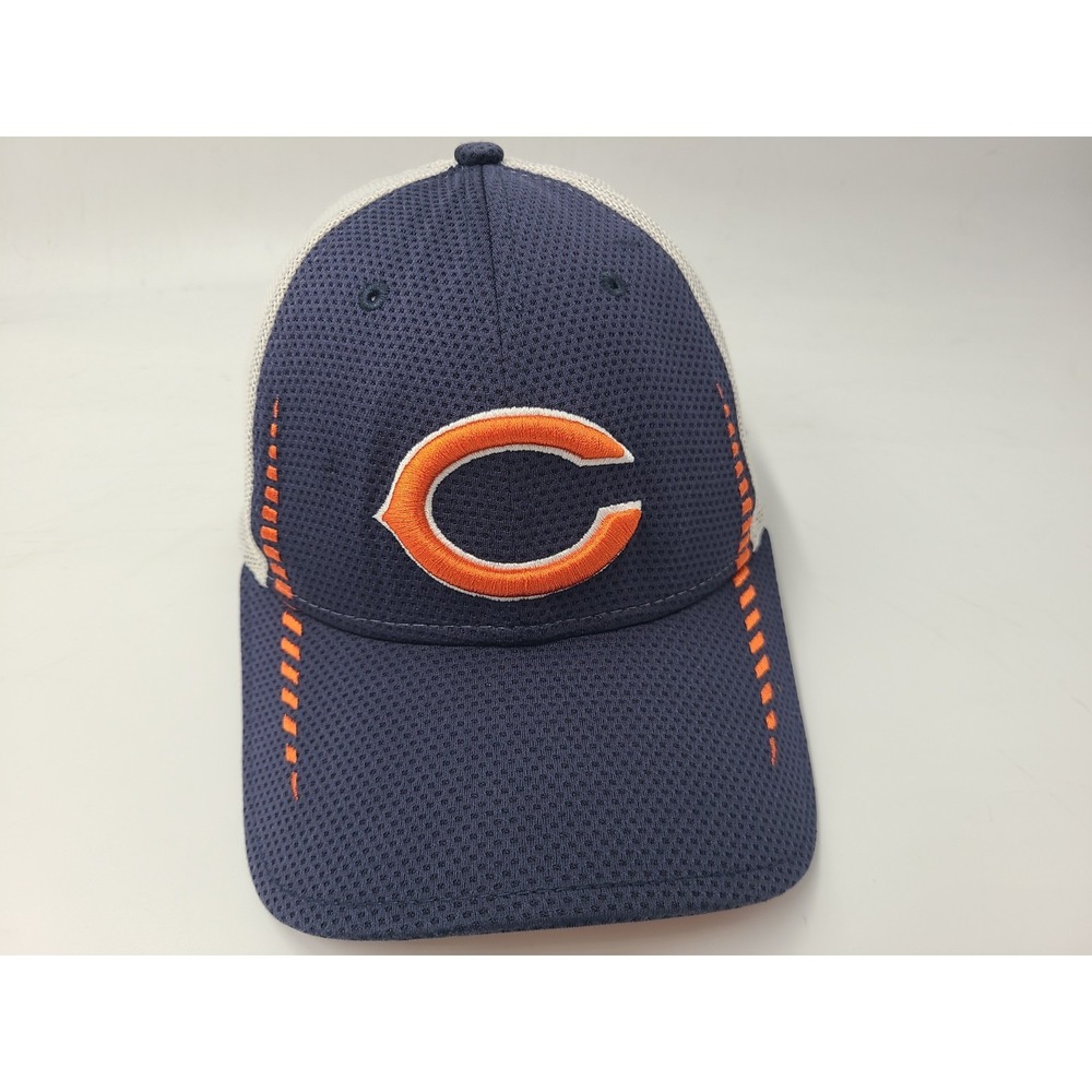 Chicago Bears New Era 39Thirty Distressed Mesh Flex Fitted (Seems M-L) Hat Cap